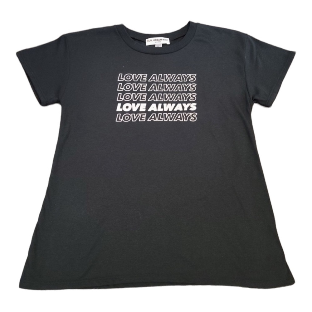 SUB_URBAN Riot Love Always Black T-Shirt Size L